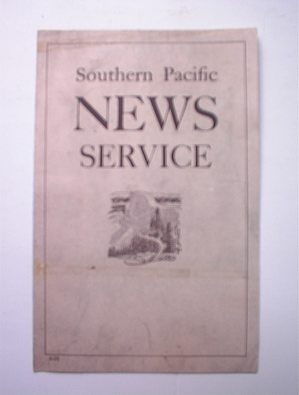1935 Southern Pacific News Service Order Form