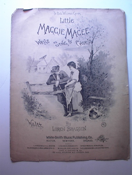 1891 Little Maggie Magee Waltz Song/Chorus