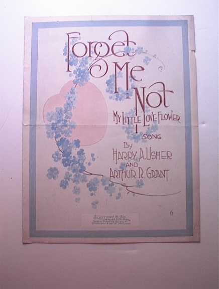 1921 Forgot Me Not My Little Love Flower