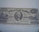 Confederate Money Game Ticket 50 Face Value