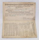PA Railroad Co.1918 Relief Fund Memb. Certif.