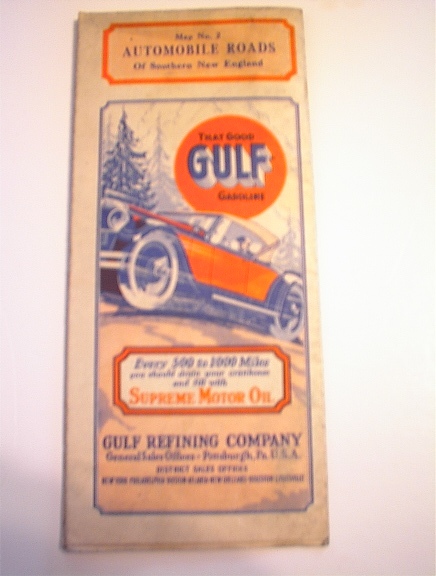 c1930 GULF Map No.2 Southern New England