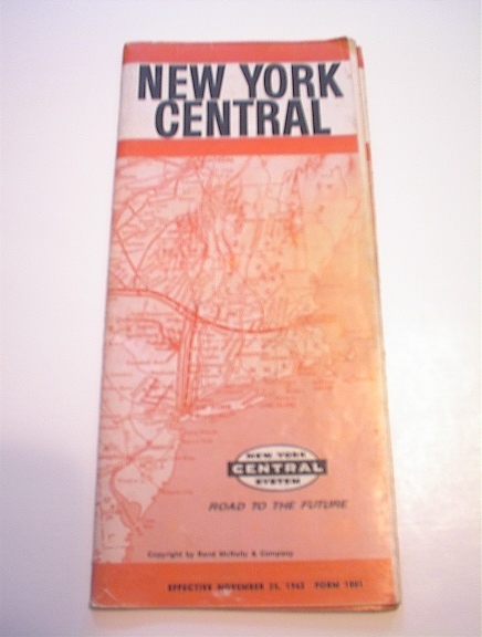 New York Central Times Table 11/25/1962