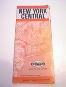 New York Central Times Table 11/25/1962