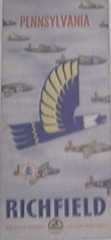 1940 RICHFIELD Oil Pennsylvania Road Map