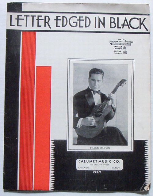Letter Edged in Black - Frank Marvin Guitar Music, 1935