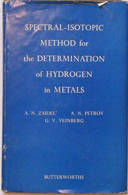Spectral-Isotopic Determination-Hydrogen in Metals,1961