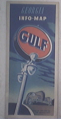 c1950 GULF Info-Map of Georgia