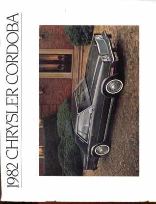 1982 Chrysler Cordoba Photo Brochure 11x9.5