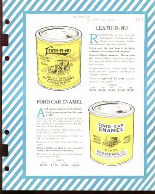 Dealers Ad 1925 Ford Car Enamel & Leath-R-Nu