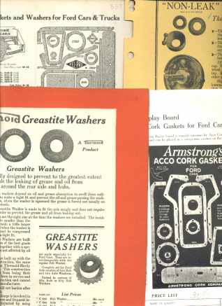 Ford Washsers & Gaskets 1925 6pp Dealers Ads