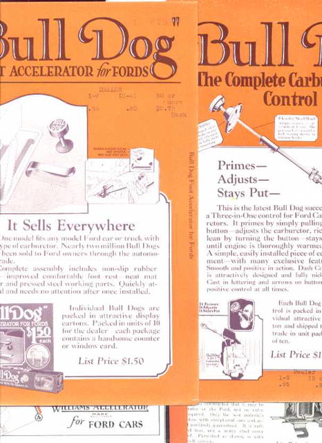 Bull Dog Accelerator Dealers Ads & more 1925