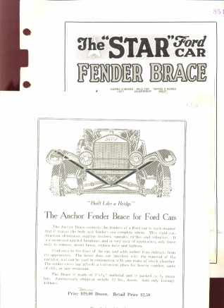1925 Ford Car Fender Braces Grt Dealers Ads