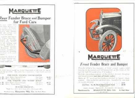 Marquette Fender Braces Ford Cars 1925 Great