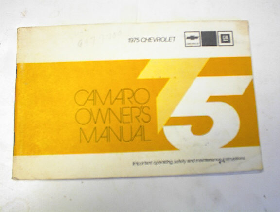 1975 Camaro Owner's Manual