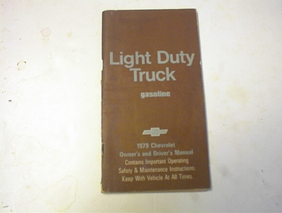 1979 Light Duty Truck Owner's Manual