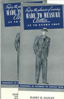 Ad (2) Harry B. Danley, Tailor , circa 1950