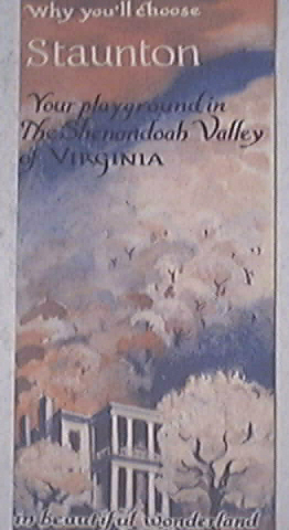 Stauton Virginia White House Motel Brochure