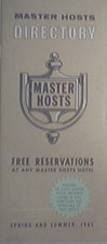 1961 Master Hosts Hotel Directory