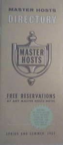 1961 Master Hosts Hotel Directory