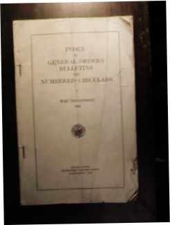 Index to General Orders Bulletins 1943