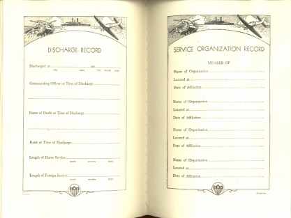 My Service Record Book 1941 Excellent