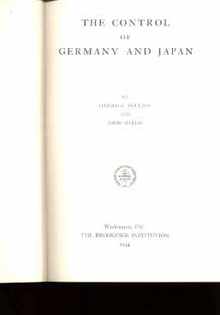 Control of Germany & Japan 1944 Brookings Institution