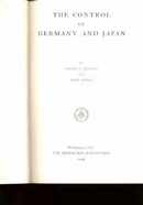 Control of Germany & Japan 1944 Brookings Institution