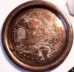 Beautiful Engraved Copper Plate Persian Gulf