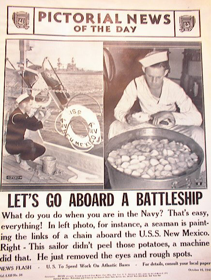 LET'S GO ABOARD A BATTLESHIP OCT 16,1940