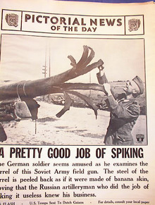 FIELD GUN BARREL IS PEELED BACK LIKE A BANANA
