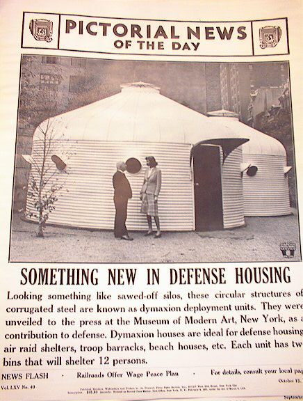 DYMAXION HOUSES RAID SHELTERS PHOTO 1941