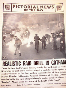 REALISTIC RAID DRILL IN GOTHAM.PHOTO 1941