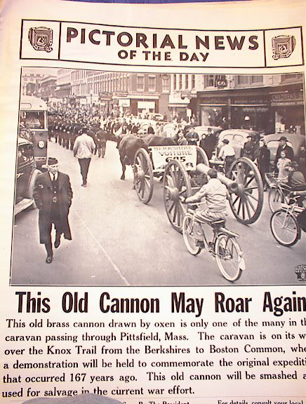 OLD BRASS CANNON DRAWN BY OXEN MARCH 25,1941