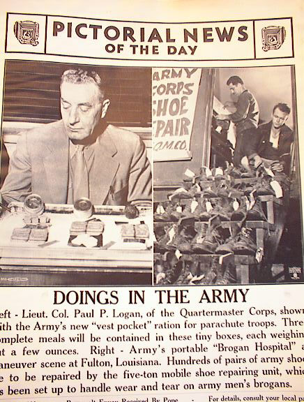 SPLIT PHOTO OF DOINGS IN THE ARMY 9-12-1941