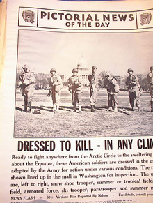 PHOTO OF SEVEN DIFFERENT UNIFORMS 3-18-1942