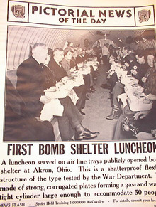 FIRST BOMB SHELTER LUNCHEON PHOTO 3-6-1942