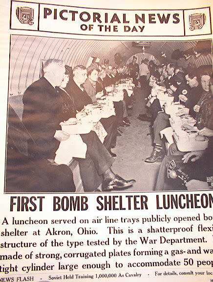 FIRST BOMB SHELTER LUNCHEON PHOTO 3-6-1942