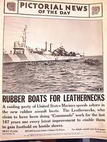 RUBBER BOATS FOR LEATHERNECKS APRIL 29,1942