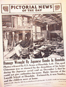 DAMAGE WROUGHT BY JAP BOMBS IN HONOLULU PHOTO