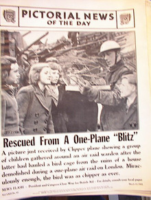 RESCUED FROM A ONE-PLANE'BLITZ' MARCH 12,1942