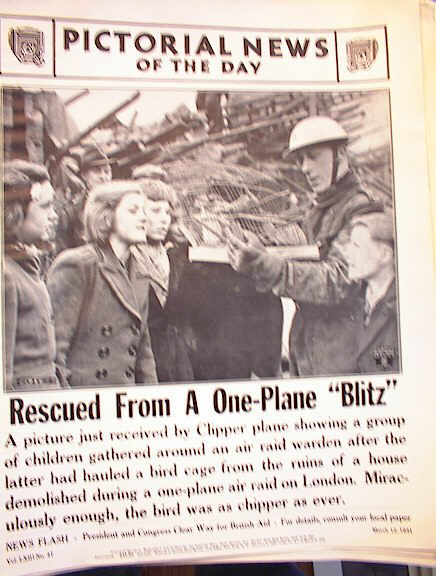 RESCUED FROM A ONE-PLANE'BLITZ' MARCH 12,1942
