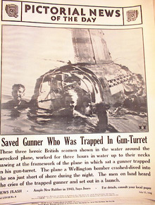 PHOTO OF A GUNNER WHO WAS TRAPPED IN WRECK