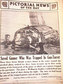 PHOTO OF A GUNNER WHO WAS TRAPPED IN WRECK