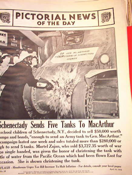 SCHENECTADY SEND FIVE TANKS TO MCARTHUR PHOTO