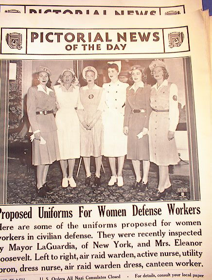 PHOTO OF UNIFORMS FOR WOMEN DEFENSE WORKERS