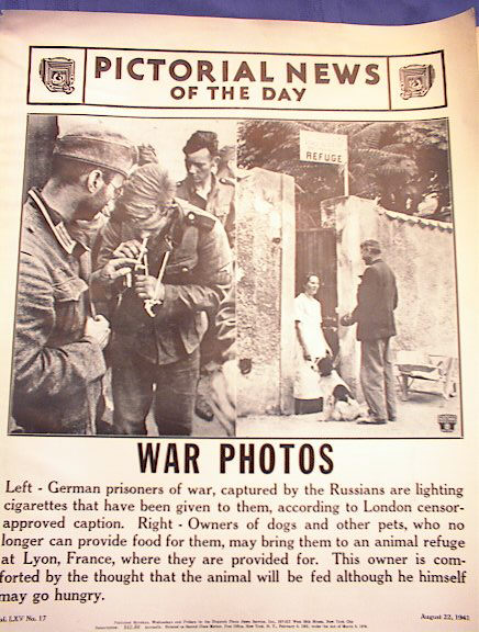 PHOTO OF GERMAN WAR PRISONERS AUGUST 22,1941