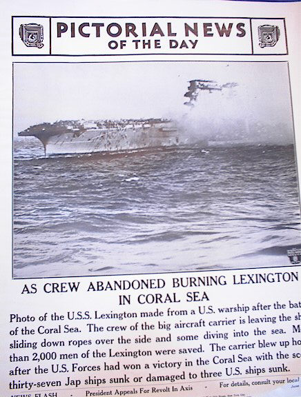 PHOTO OF CREW ABANDONED BURNING LEXINGTON