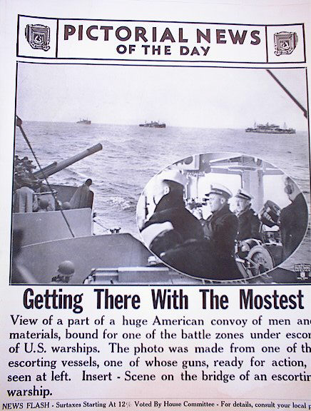 PHOTO OF AN AMERICAN CONVOY BOUND FOR BATTLE