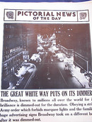 ARMY ORDER DIMMED-OUT BROADWAY PHOTO 5-20-42